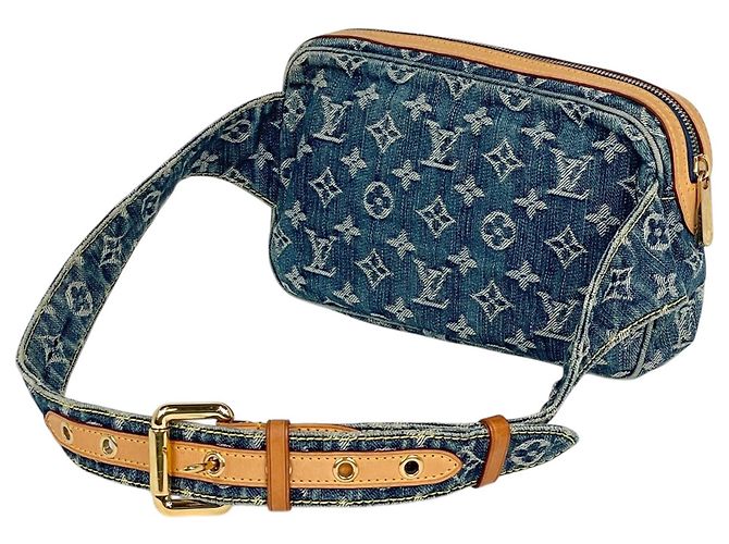 Bumbag in denim Monogram Louis Vuitton Blu - vista 6