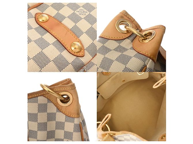 Borsa Louis Vuitton Damier Azur Galliera PM Bianco - vista 10