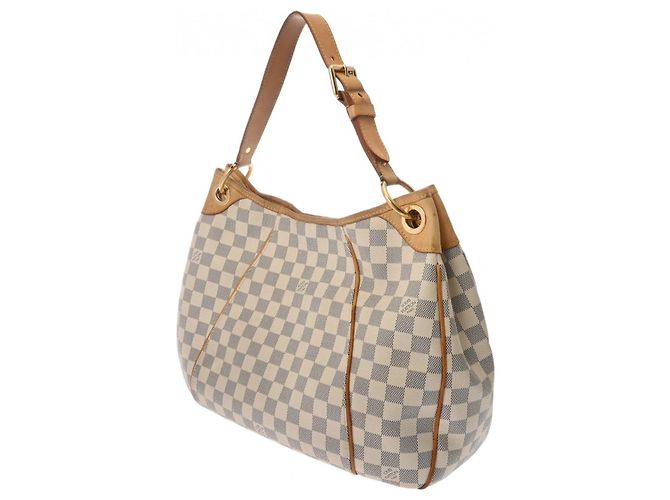 Borsa Louis Vuitton Damier Azur Galliera PM Bianco - vista 3