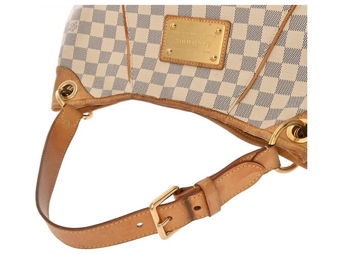 Borsa Louis Vuitton Damier Azur Galliera PM Bianco - vista 4