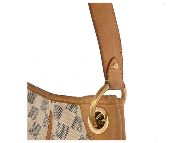 Borsa Louis Vuitton Damier Azur Galliera PM Bianco - vista 5