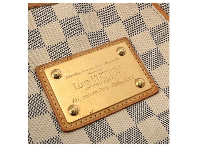 Borsa Louis Vuitton Damier Azur Galliera PM Bianco - vista 7