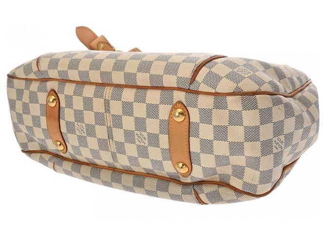 Borsa Louis Vuitton Damier Azur Galliera PM Bianco - vista 8
