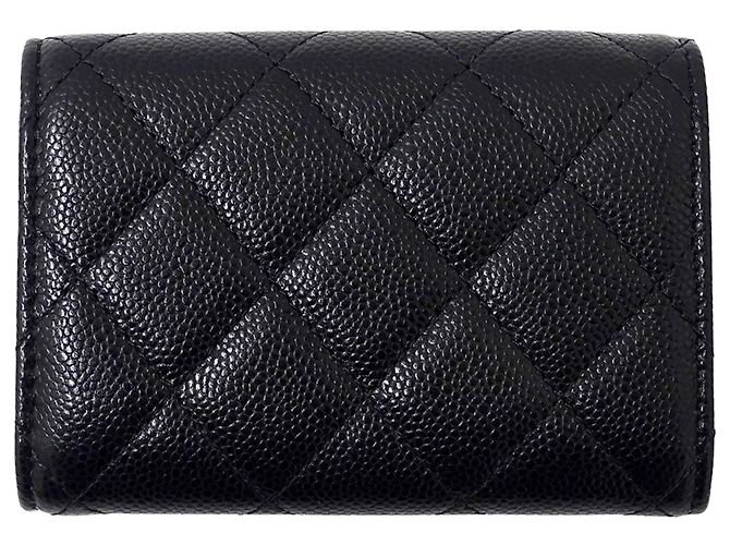 Portafoglio tri-fold Matelassé da donna Chanel Nero - vista 2