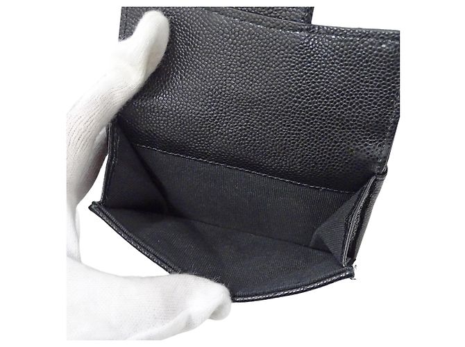 Portafoglio tri-fold Matelassé da donna Chanel Nero - vista 7