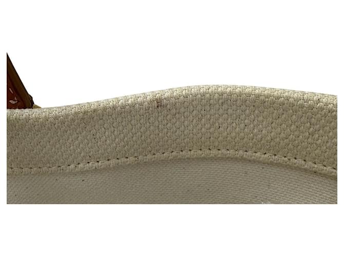 Céline Celine Canvas Tragetasche Braun Weiß - Ansicht 9