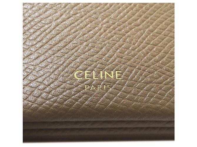 Céline Portafoglio in pelle Celine in beige e marrone - vista 5