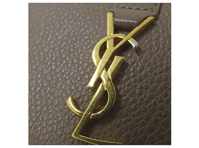 Cartera Tri-Fold para Mujer Saint Laurent Castaño - vista 11
