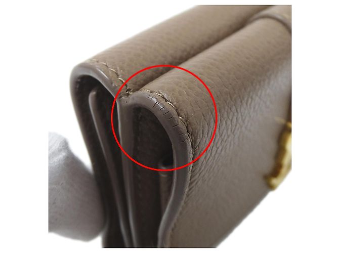Cartera Tri-Fold para Mujer Saint Laurent Castaño - vista 12