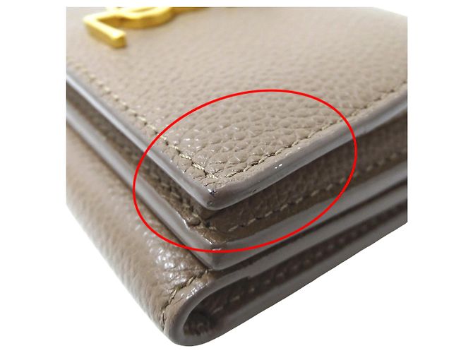 Cartera Tri-Fold para Mujer Saint Laurent Castaño - vista 13