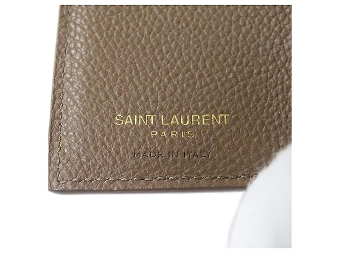 Cartera Tri-Fold para Mujer Saint Laurent Castaño - vista 5