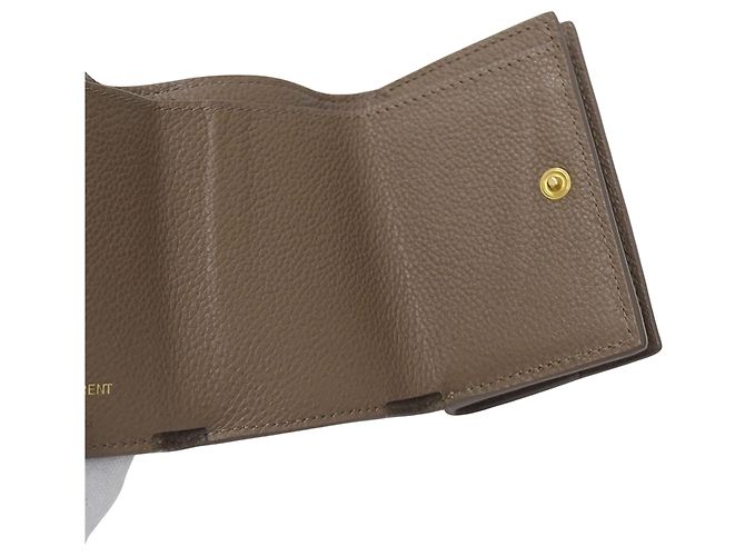 Cartera Tri-Fold para Mujer Saint Laurent Castaño - vista 9