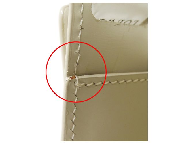 Borsa a mano in pelle scamosciata beige Loewe - vista 10