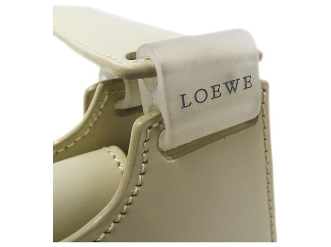 Borsa a mano in pelle scamosciata beige Loewe - vista 12