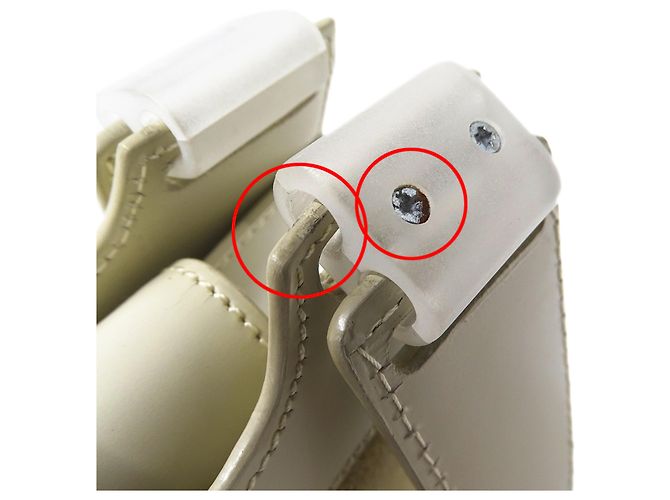 Borsa a mano in pelle scamosciata beige Loewe - vista 13