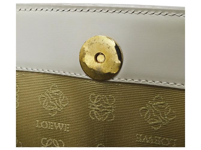 Borsa a mano in pelle scamosciata beige Loewe - vista 8