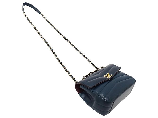 Borsa in pelle blu verde Chanel Arancione - vista 4