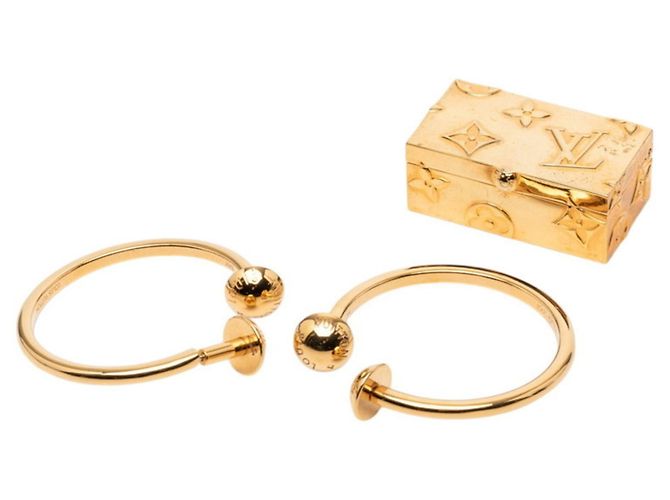 Pendientes de aro con tachuelas Monogram Louis Vuitton Dorado - vista 12