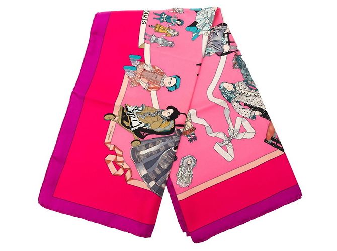 Hermès Carre 90 HELLO DOLLY Schal Mehrfarben Lila - Ansicht 2