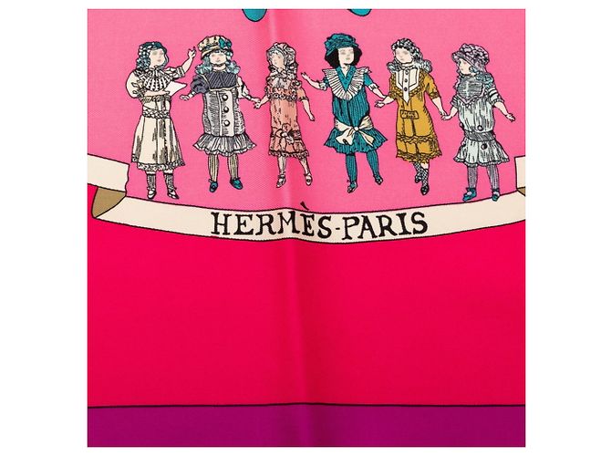 Hermès Carre 90 HELLO DOLLY Schal Mehrfarben Lila - Ansicht 6