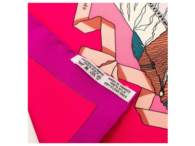 Hermès Carre 90 HELLO DOLLY Schal Mehrfarben Lila - Ansicht 8