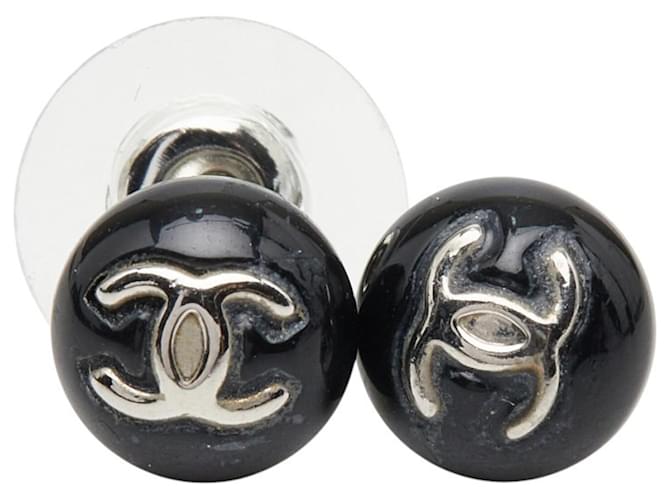 Pendientes de Stud Coco Mark de Chanel Negro Plata - vista 2