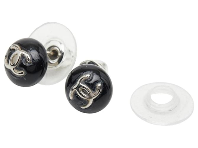 Pendientes de Stud Coco Mark de Chanel Negro Plata - vista 4