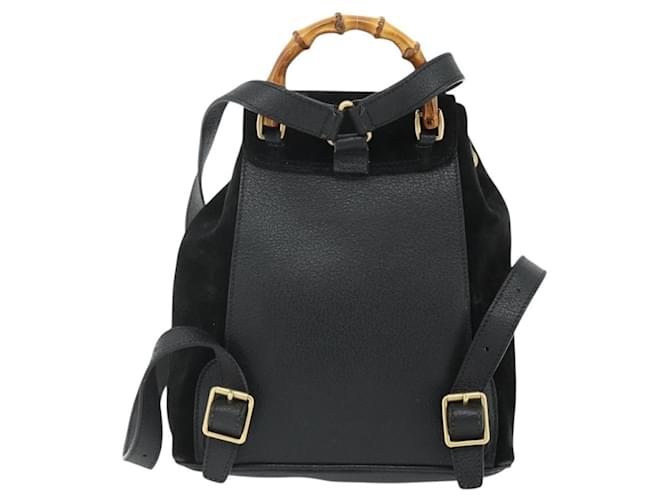 Gucci Gucci bamboo daim mini Nero - vista 2