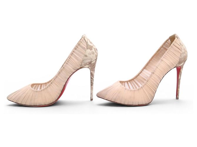 SCHUHE CHRISTIAN LOUBOUTIN CHIFFON PUMPS 39 TULLE DRAPÉE - Ansicht 2