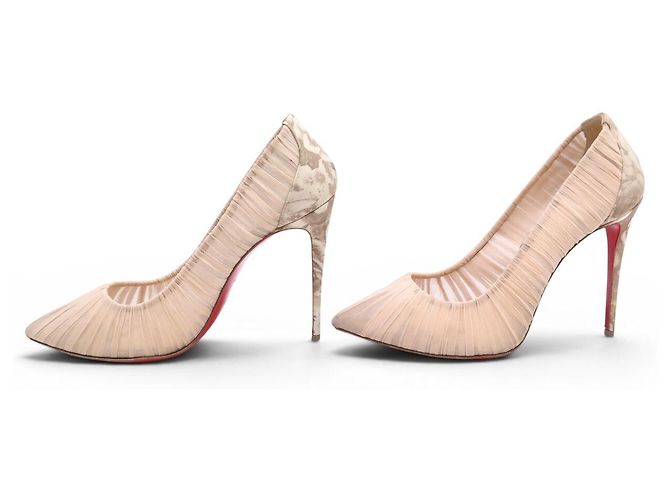 SCHUHE CHRISTIAN LOUBOUTIN CHIFFON PUMPS 39 TULLE DRAPÉE - Ansicht 3