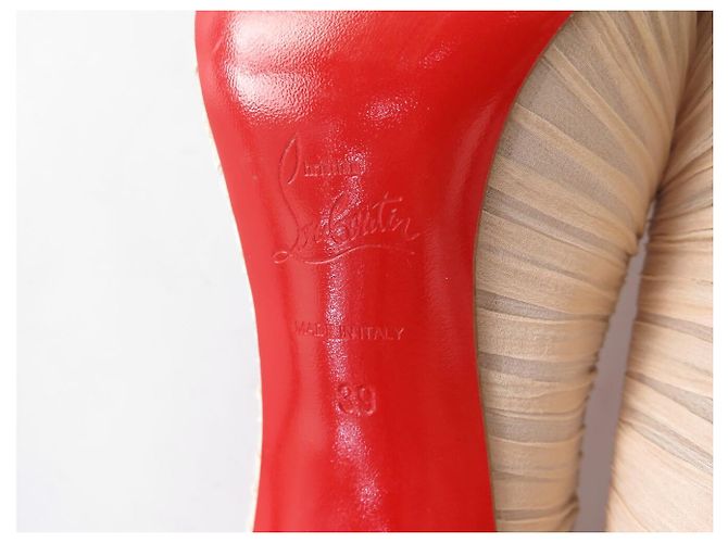 SCHUHE CHRISTIAN LOUBOUTIN CHIFFON PUMPS 39 TULLE DRAPÉE - Ansicht 8