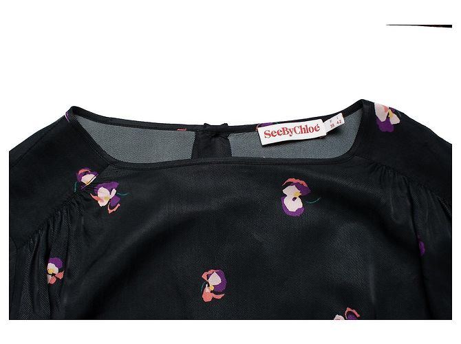 See by Chloé See by Chloe, top floral Negro - vista 6