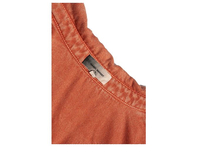 Camicia in denim arancione Isabel Marant - vista 5