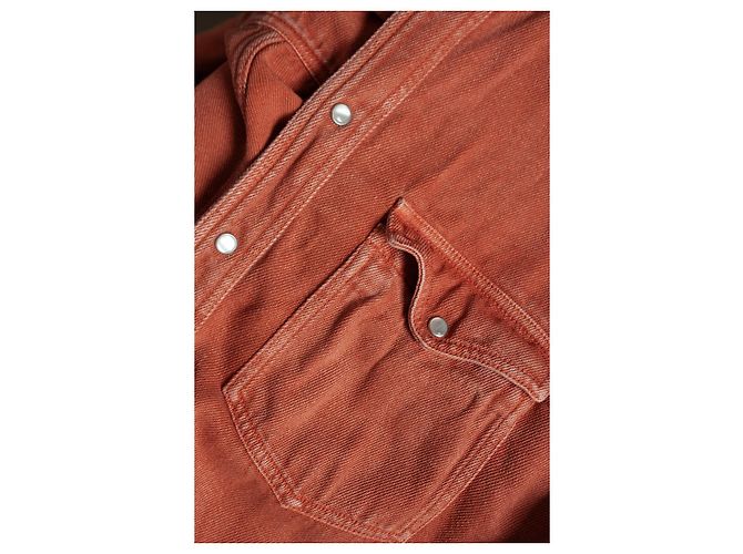 Camicia in denim arancione Isabel Marant - vista 7