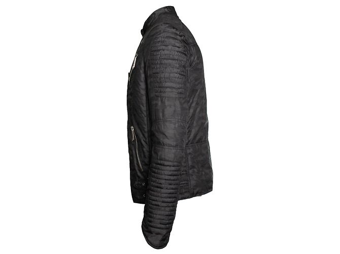 Philipp Plein, gesteppte Bikerjacke Grau - Ansicht 2