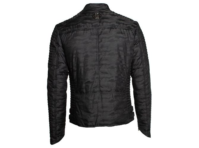 Philipp Plein, gesteppte Bikerjacke Grau - Ansicht 3