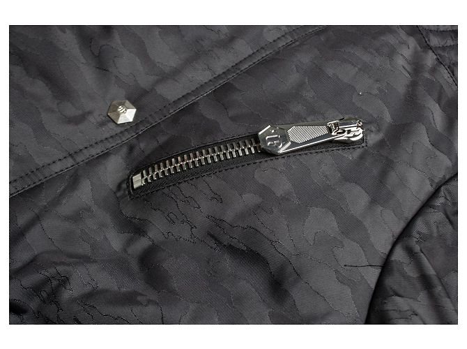 Philipp Plein, gesteppte Bikerjacke Grau - Ansicht 9