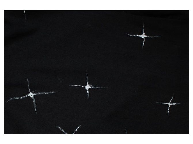 Camicia trasparente con stampa di stelle nere Saint Laurent 2018 Nero - vista 5