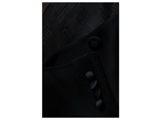 Givenchy, Cappotto blazer lucido Nero - vista 10