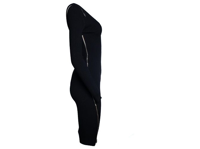 Alexander Mcqueen McQ, schwarzes Strickkleid mit Stretch - Ansicht 4
