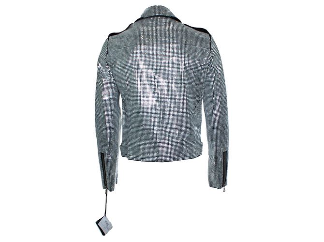 Balmain, Crystal embellished biker jacket Multiple colors - view 3