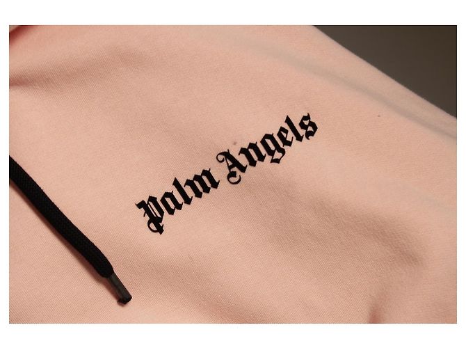 Palm Angels, Moletom oversized com logo em veludo Rosa - vista 6