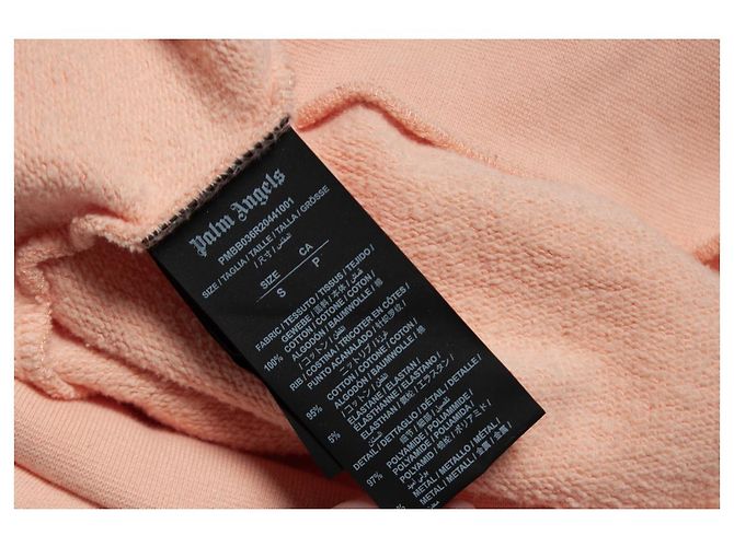 Palm Angels, Moletom oversized com logo em veludo Rosa - vista 7