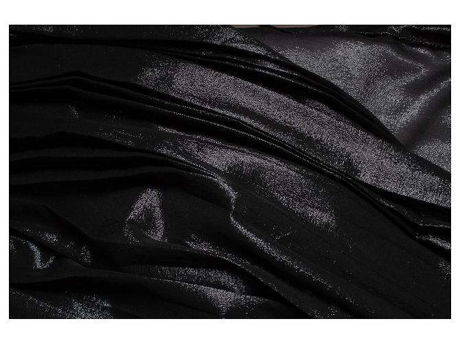 Camicia Lurex con pieghe Saint Laurent 2019 Nero - vista 5
