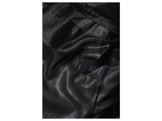 Camicia Lurex con pieghe Saint Laurent 2019 Nero - vista 6