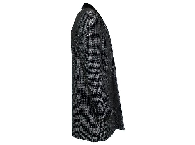 Saint Laurent, Long glitter sequins blazer jacket Multiple colors - view 4