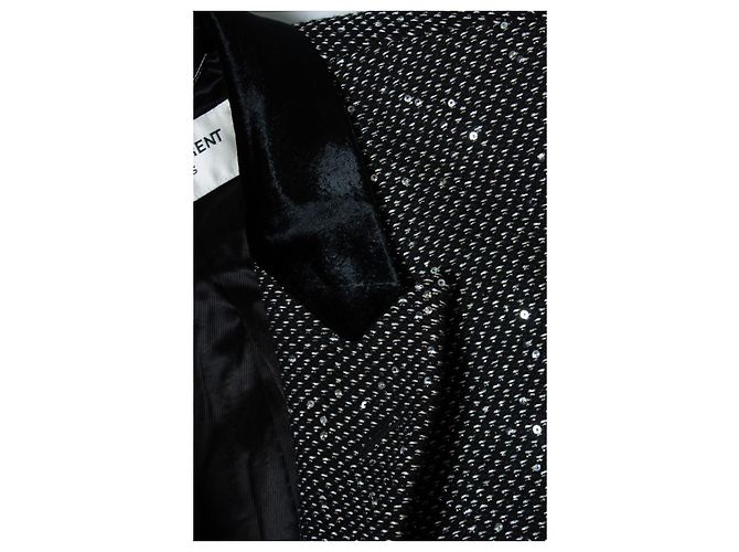 Saint Laurent, Long glitter sequins blazer jacket Multiple colors - view 8