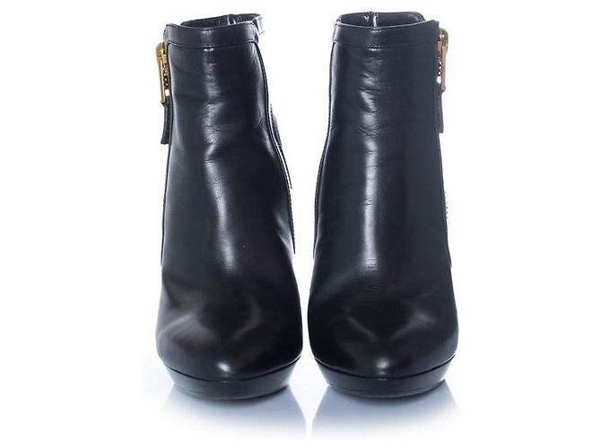 Botas de tornozelo de plataforma em couro preto Tom Ford - vista 5