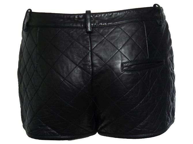 3.1 Phillip Lim Bermuda de couro matelassado Philipp Lim Preto - vista 2