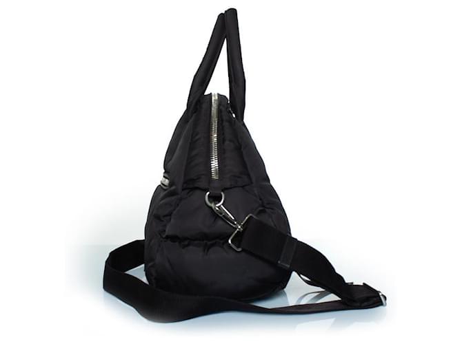 Prada, borsa bomber bowler nera Nero - vista 3